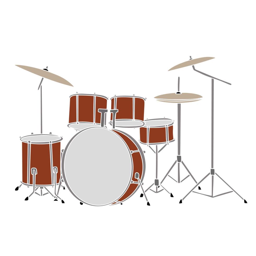 Art of drum. Hand drawn vector illustration.