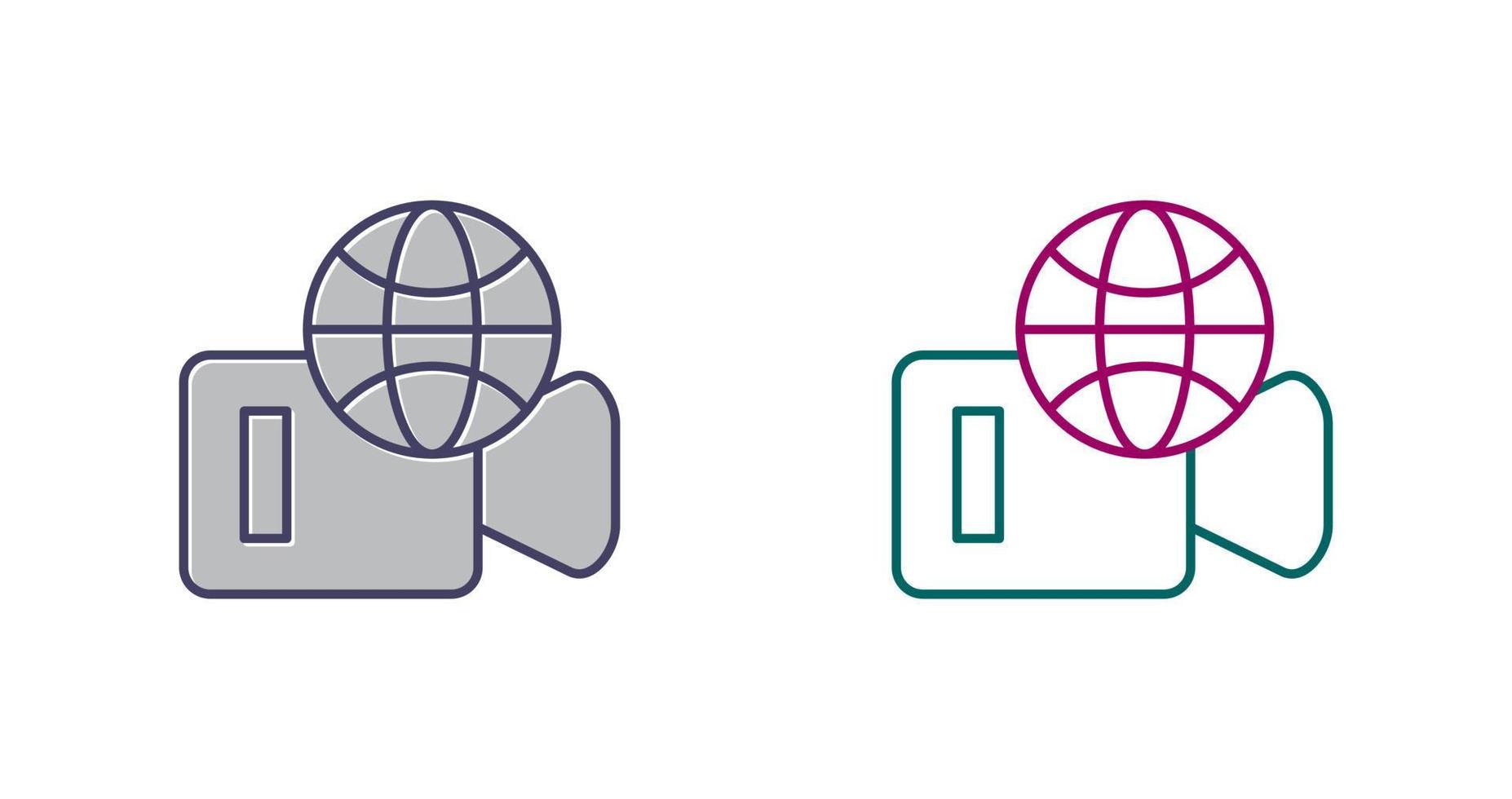 Global telecast Unique Vector Icon
