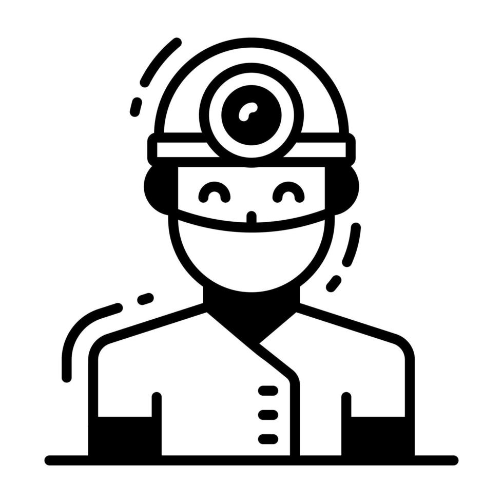 Person wearing mask denoting concept of surgeon vector in trendy style