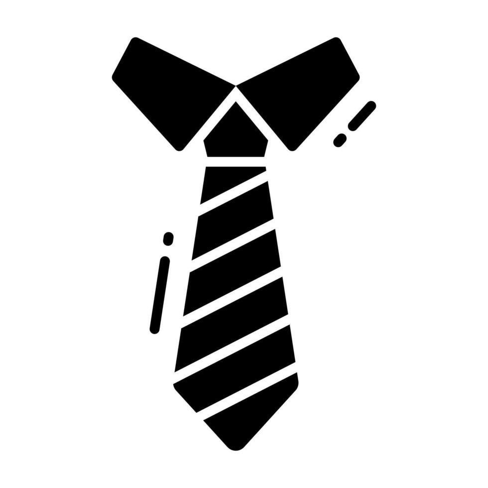 Long piece of cloth that knotted around the neck, fashion necktie vector