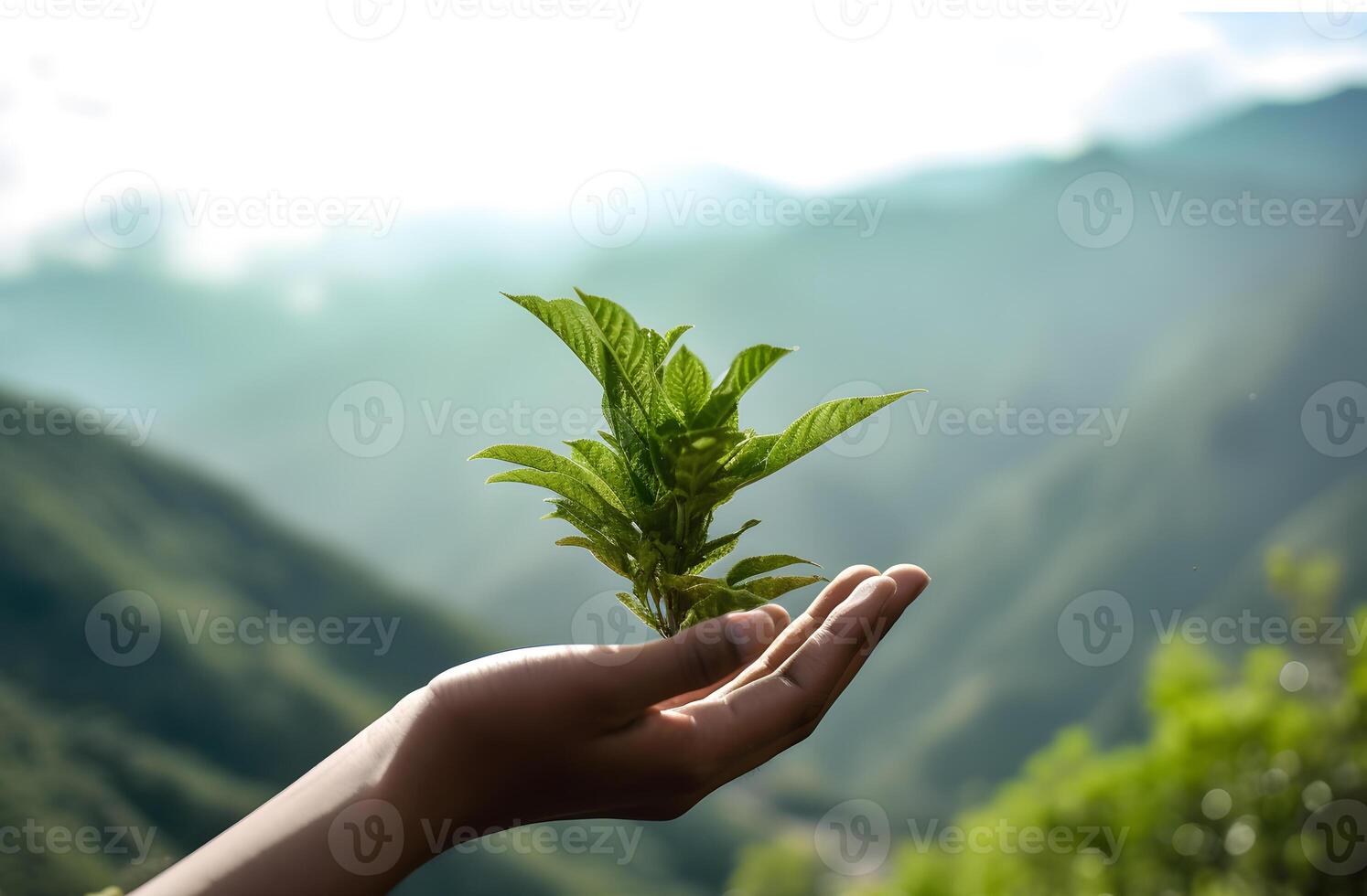 cariñoso nuestra tierra celebrando tierra día con de la naturaleza belleza. ai generado. foto