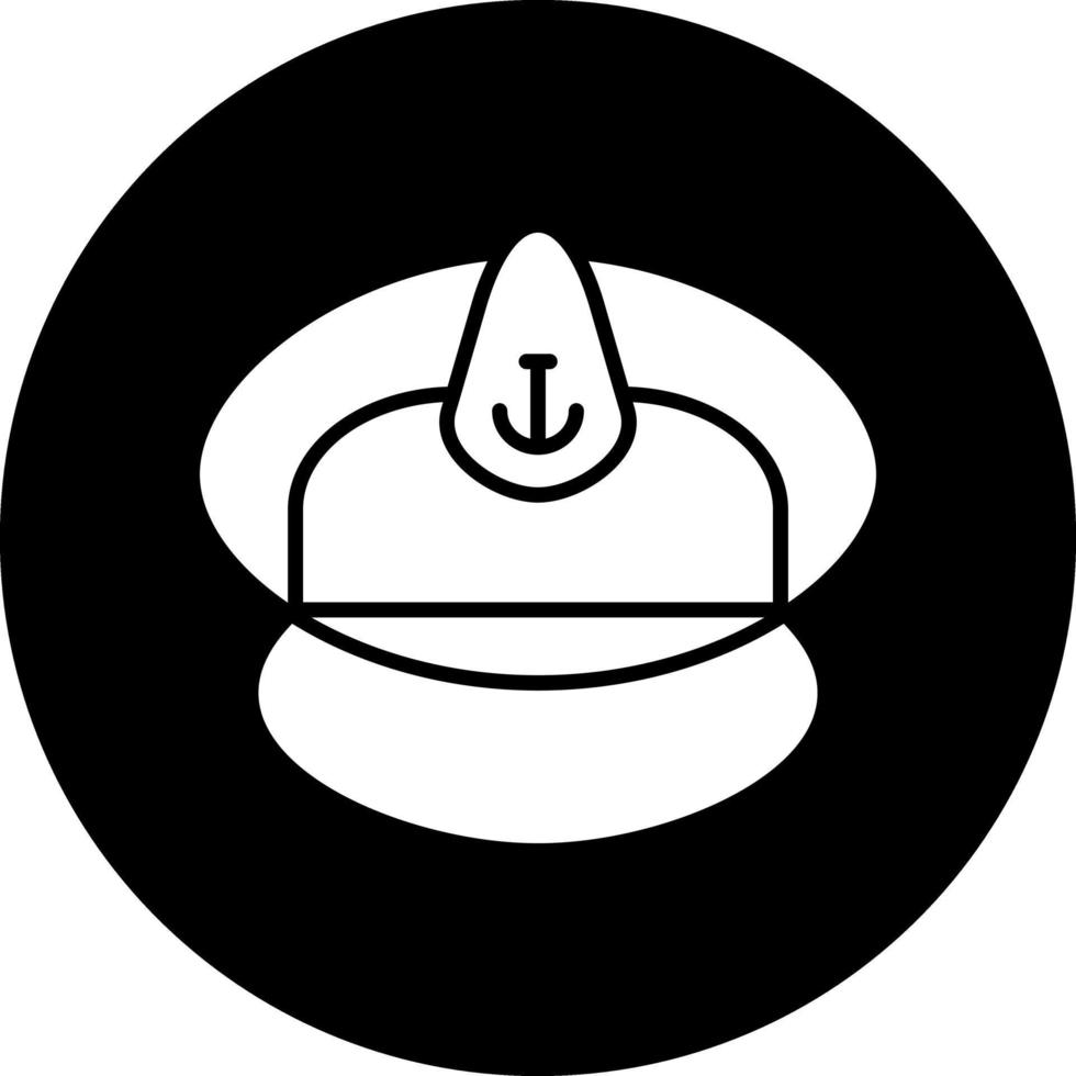 capitán gorra vector icono diseño