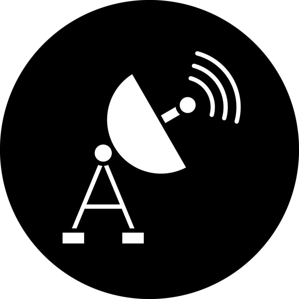 diseño de icono de vector de antena parabólica