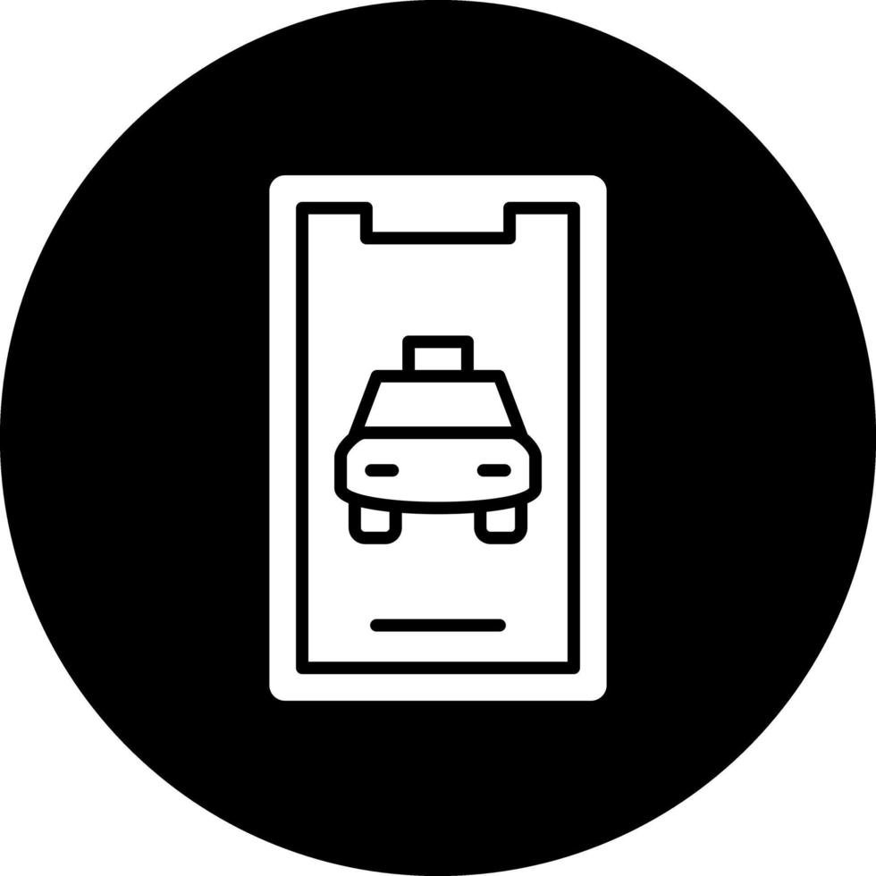 Mobile Taxi Vector Icon Design
