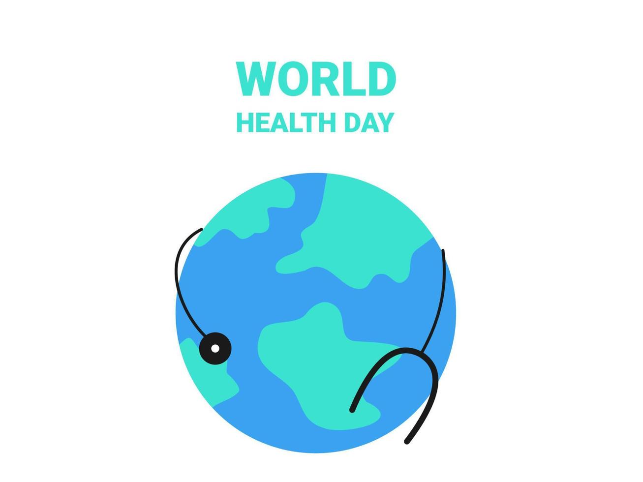 world health day vector illustration flat design