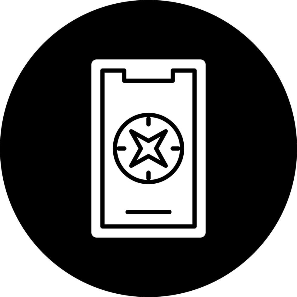 Mobile Compass Vector Icon Design