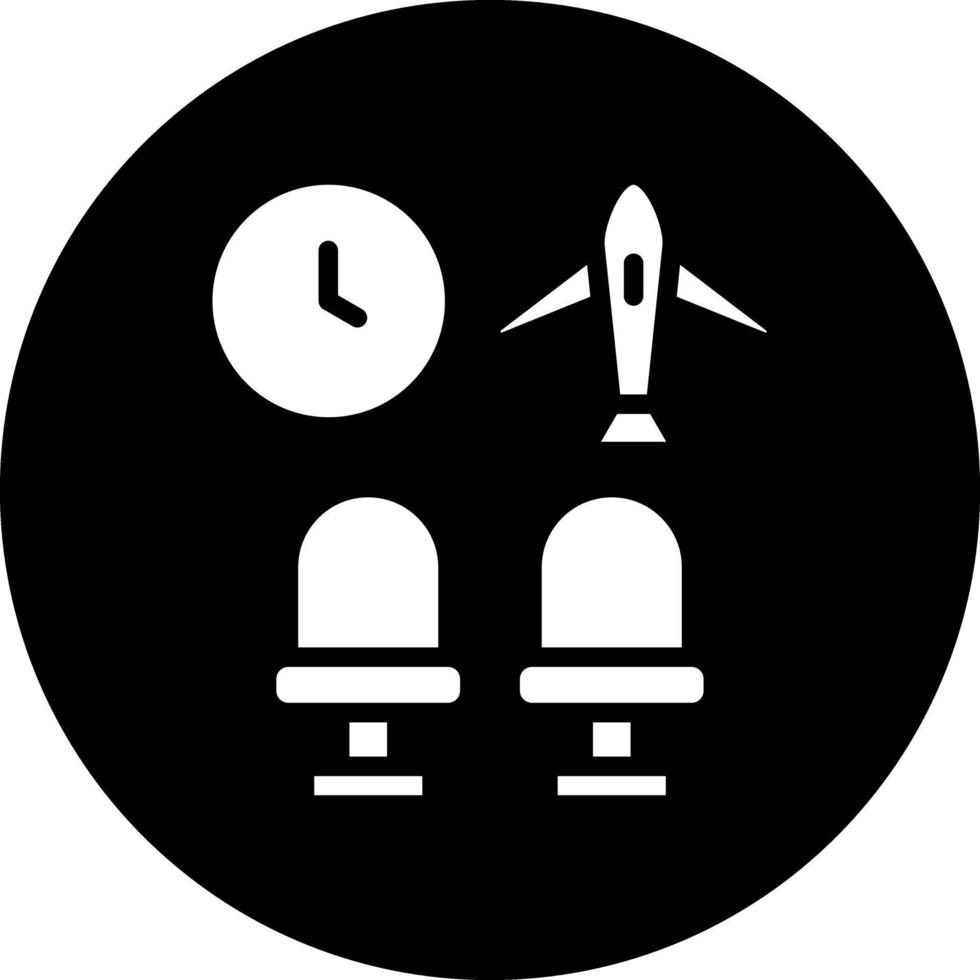 Airport Waiting Room Vector Icon Design