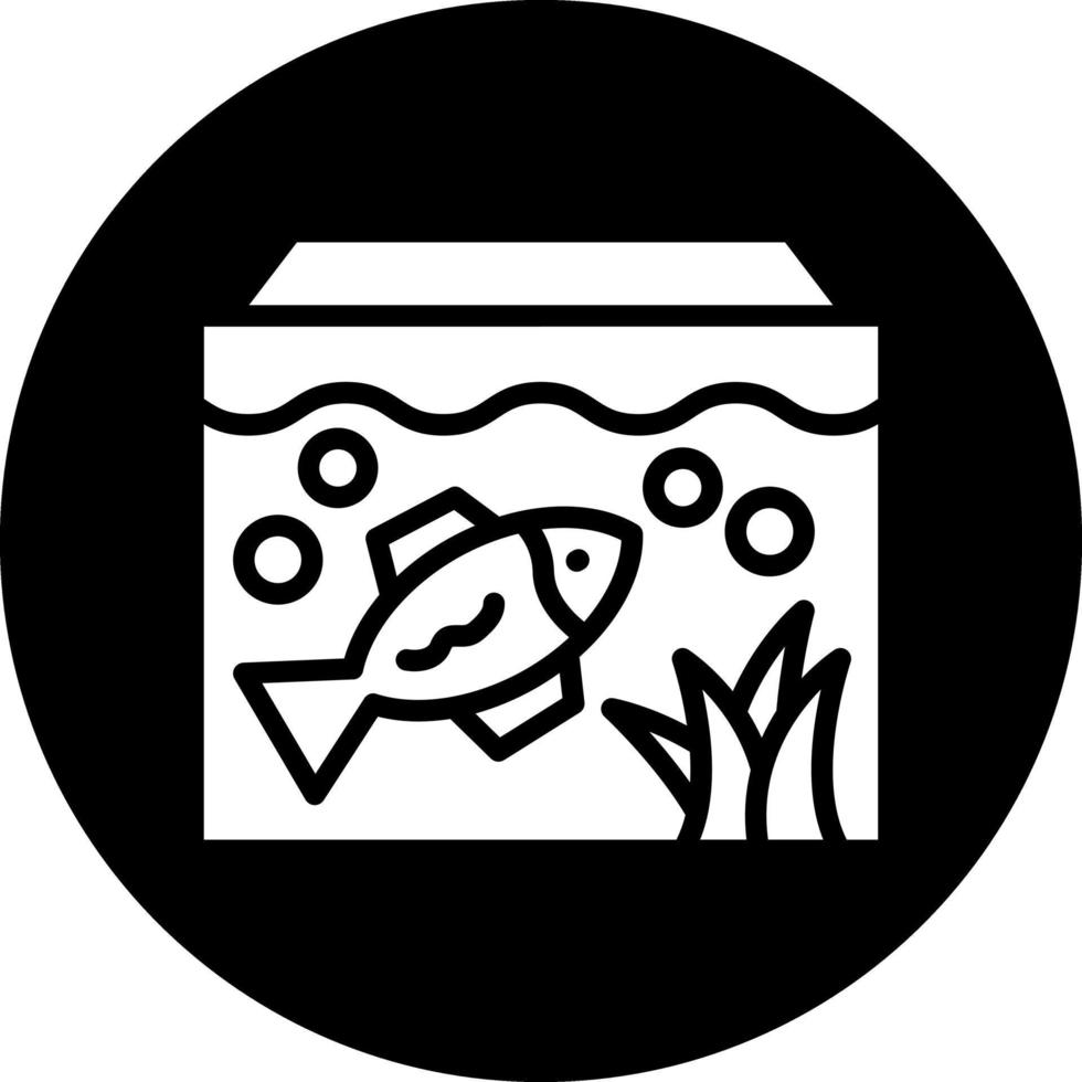 Fish Tank Vector Icon Design