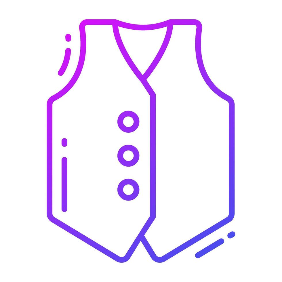 Waistcoat vector design in modern style, premium icon