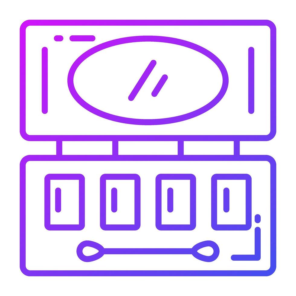 A visually appealing vector of eyeshade kit, makeup accessory