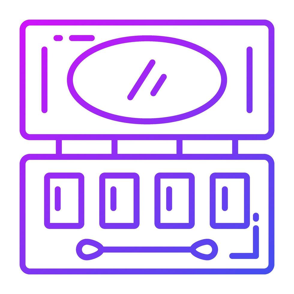 un visualmente atractivo vector de sombra de ojos equipo, maquillaje accesorio