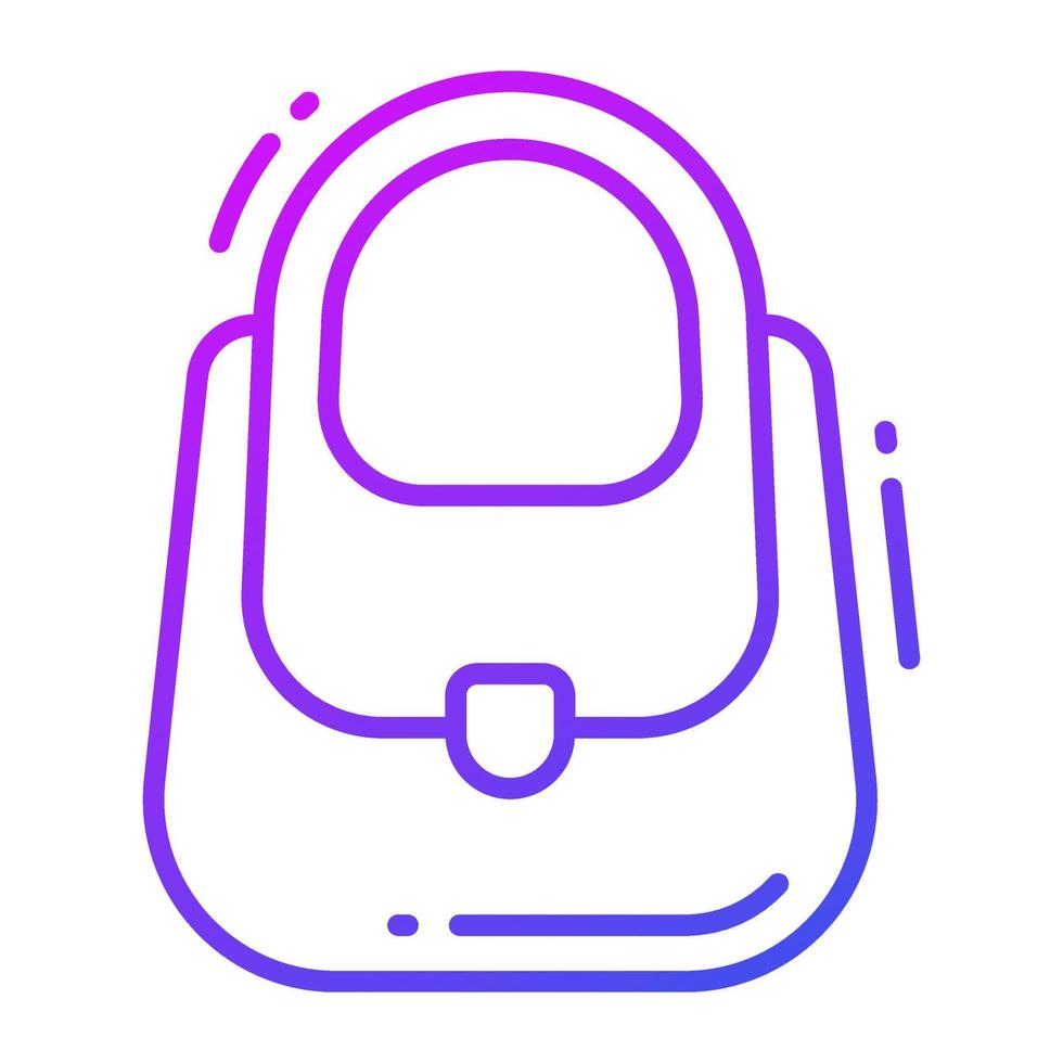 bien diseño icono de señoras bolsa, mujer bolso vector