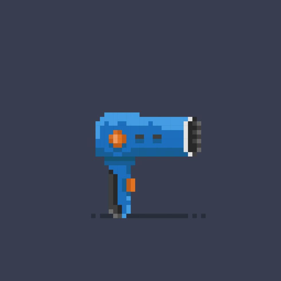 hairdryer in pixel art style vector