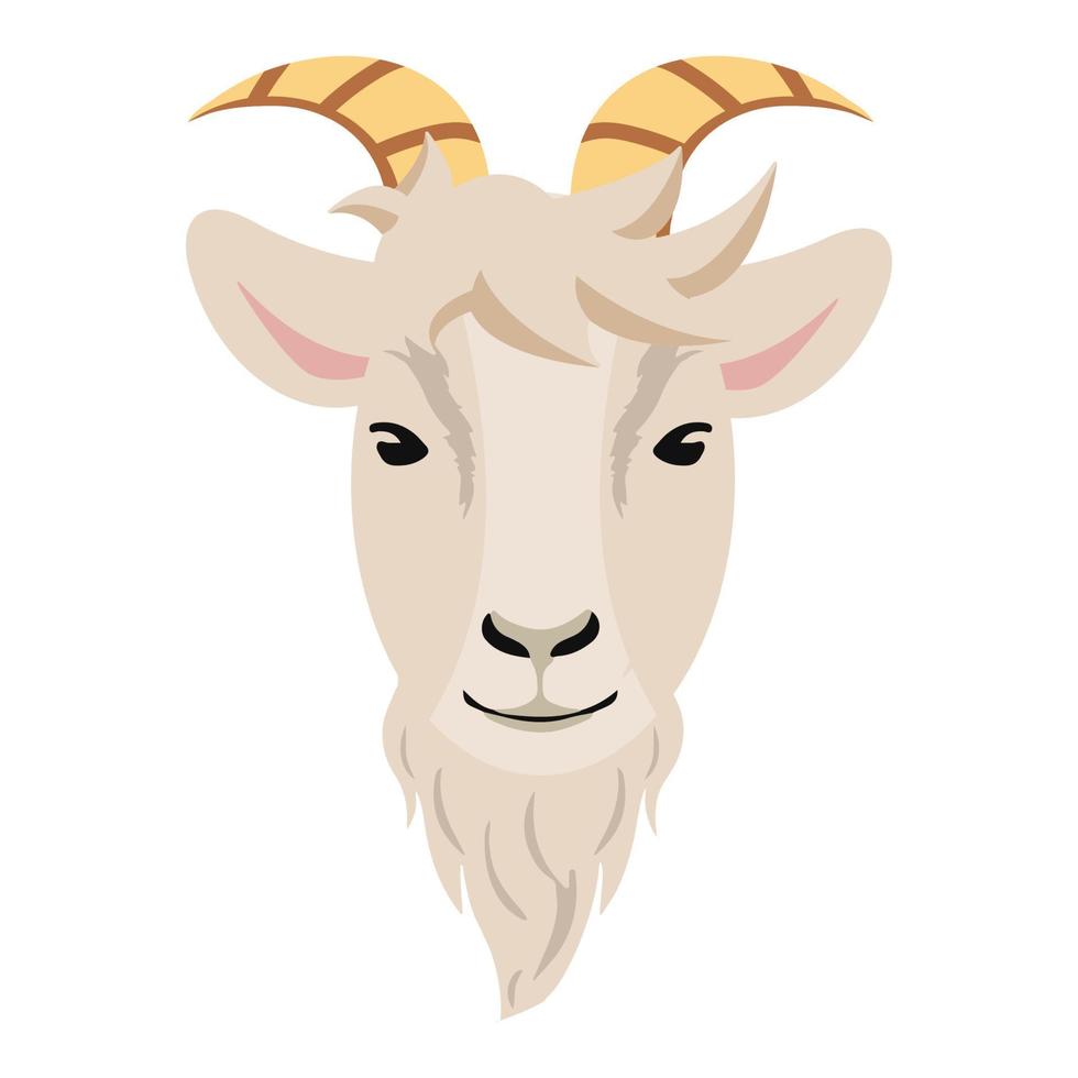 Cute Goat head cartoon vector