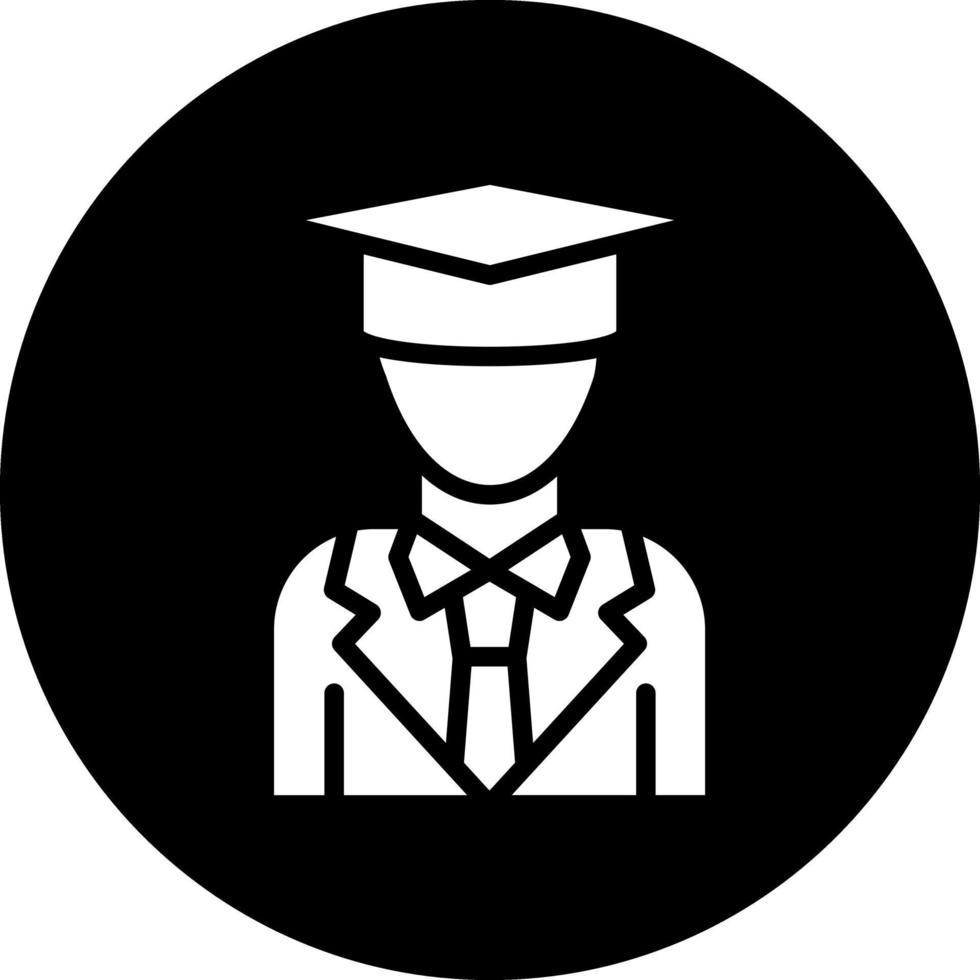 Male Graduate Vector Icon Design