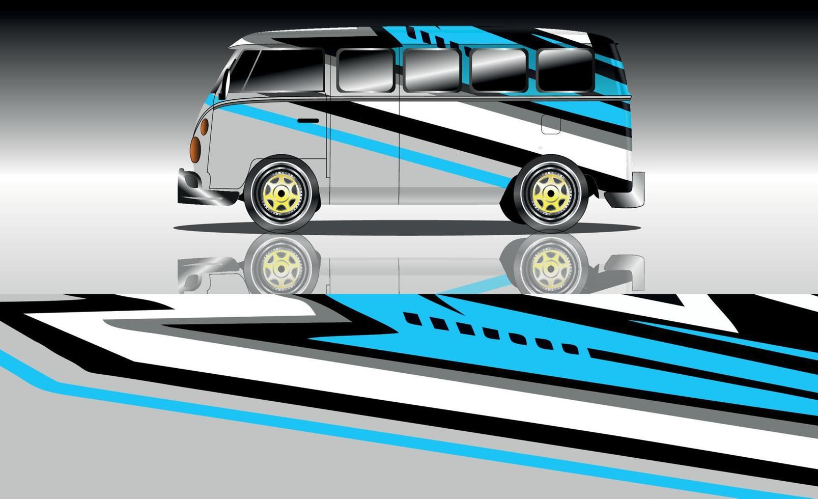 car wraps van vector illustration design