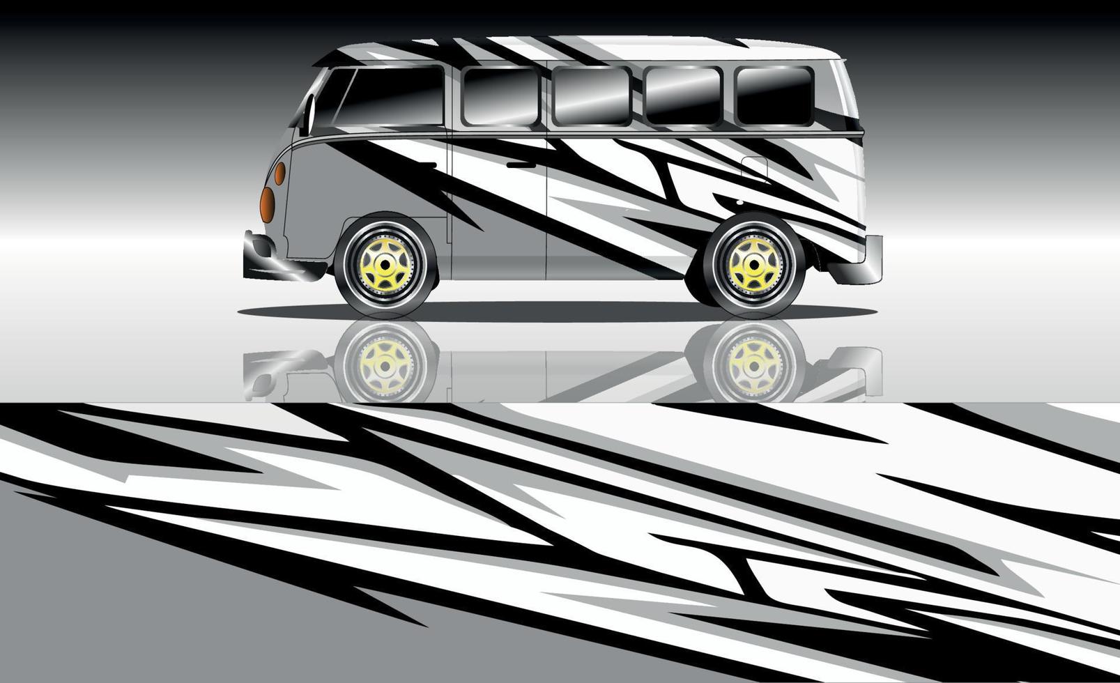 car wraps van vector illustration design