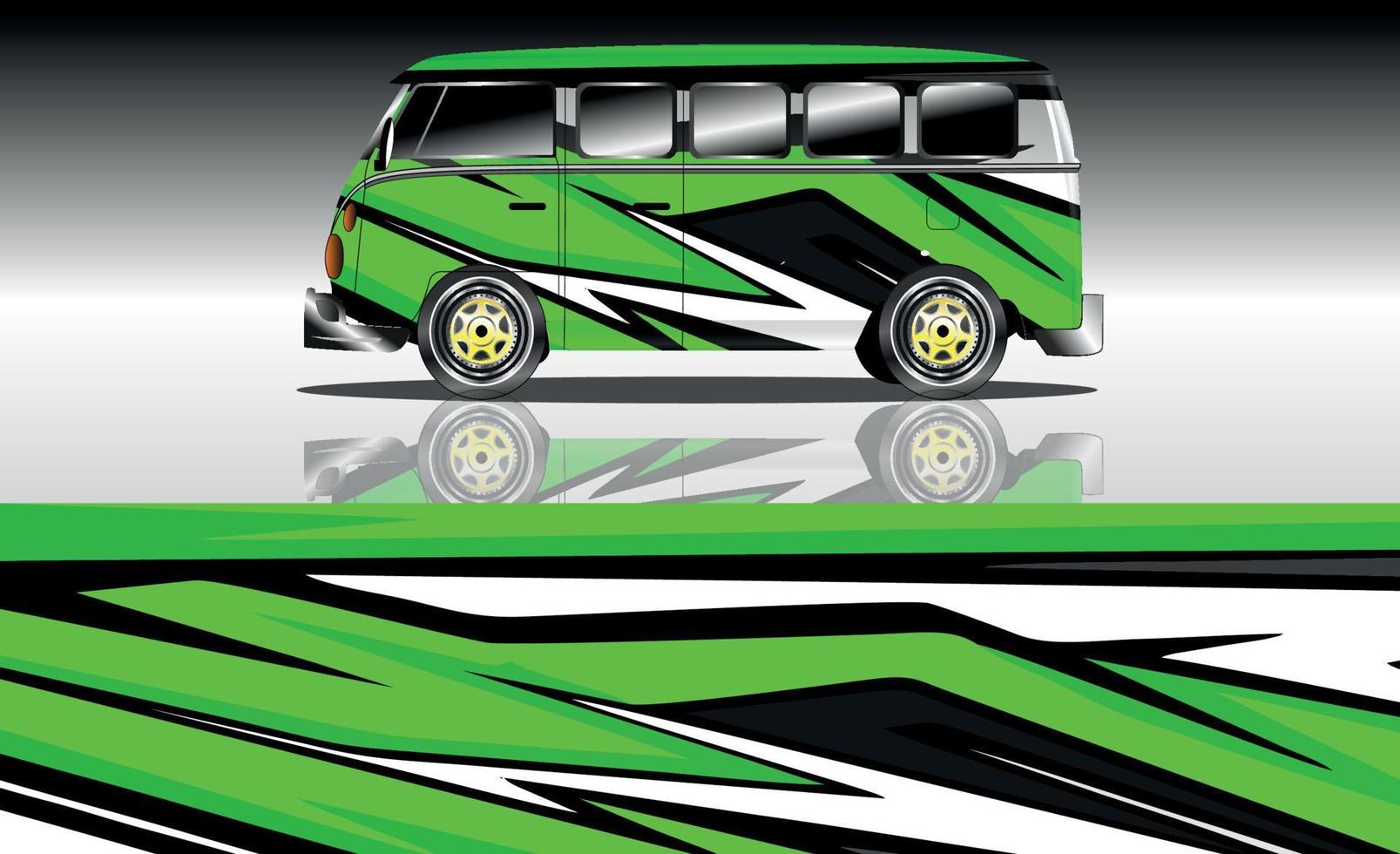 car wraps van vector illustration design