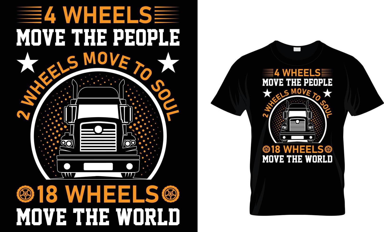 Truck typography T-shirt design vector