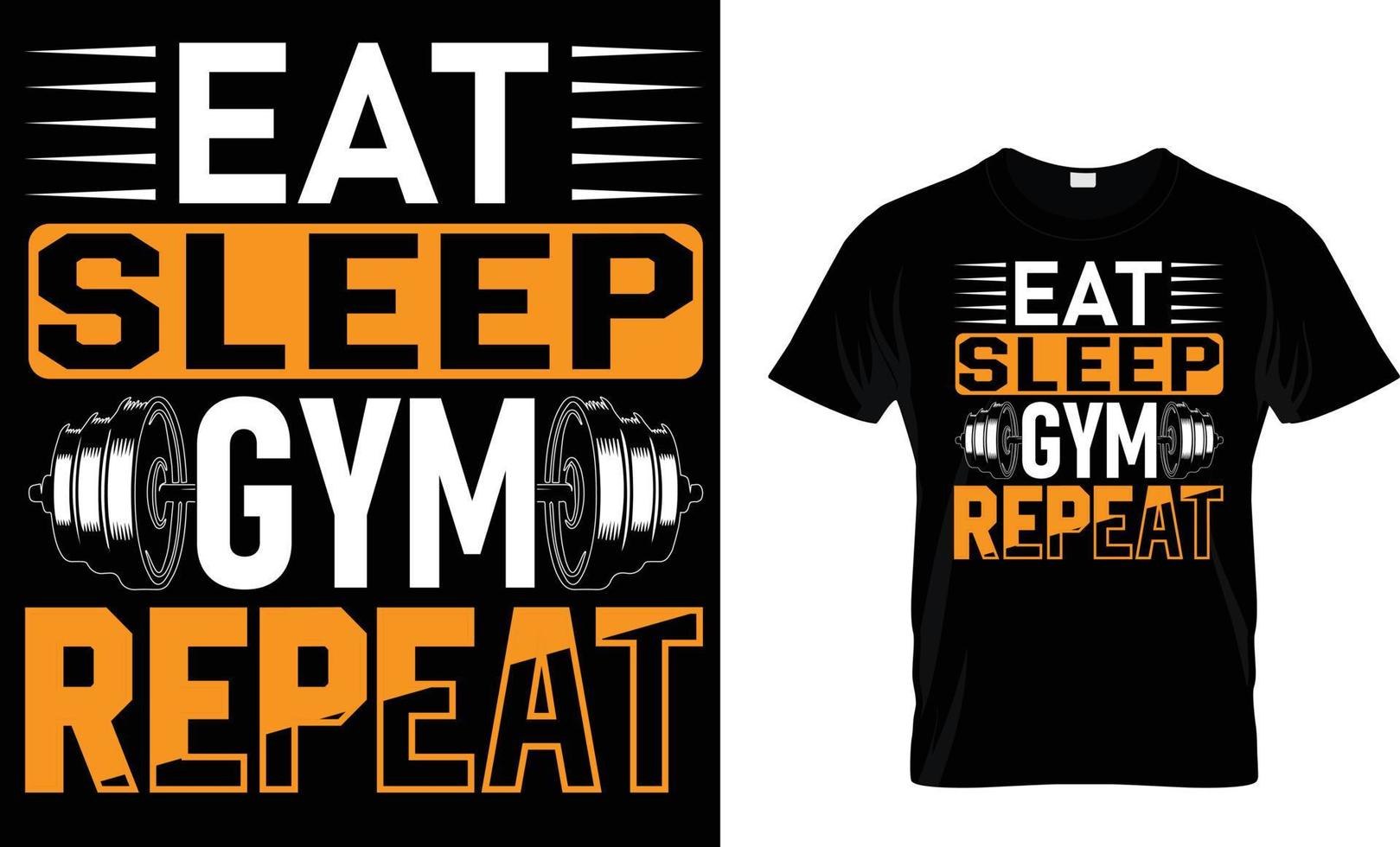 Gym typography T-shirt design vector