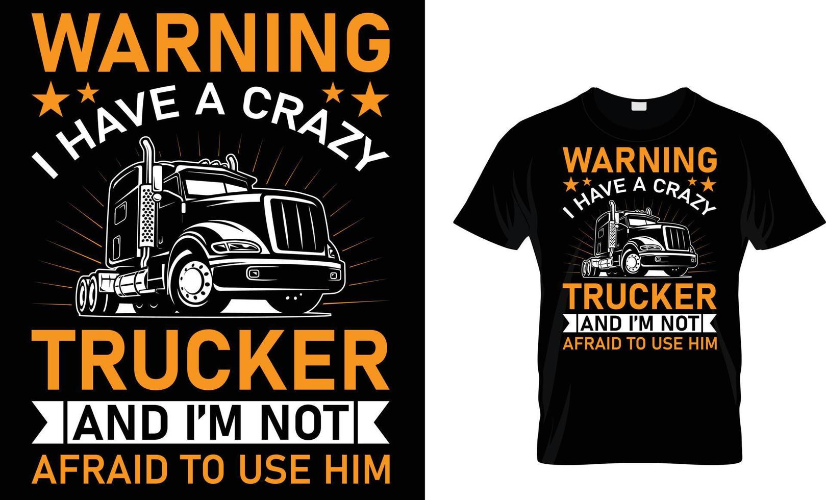 Truck typography T-shirt design vector