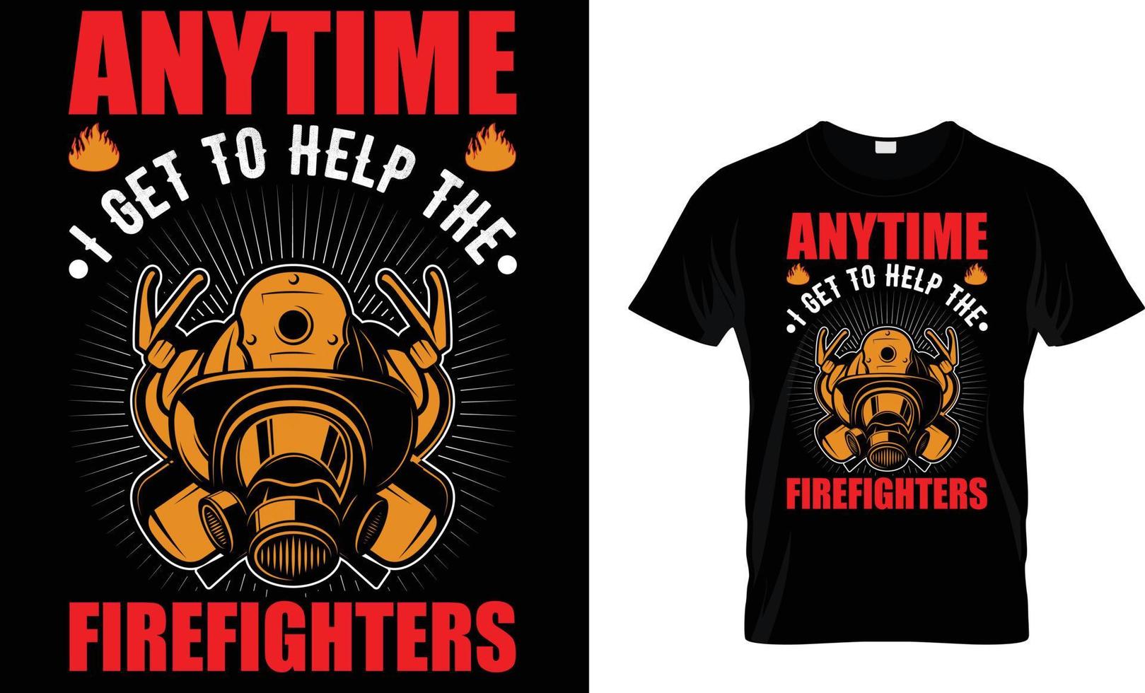 diseño de camiseta de bombero vector