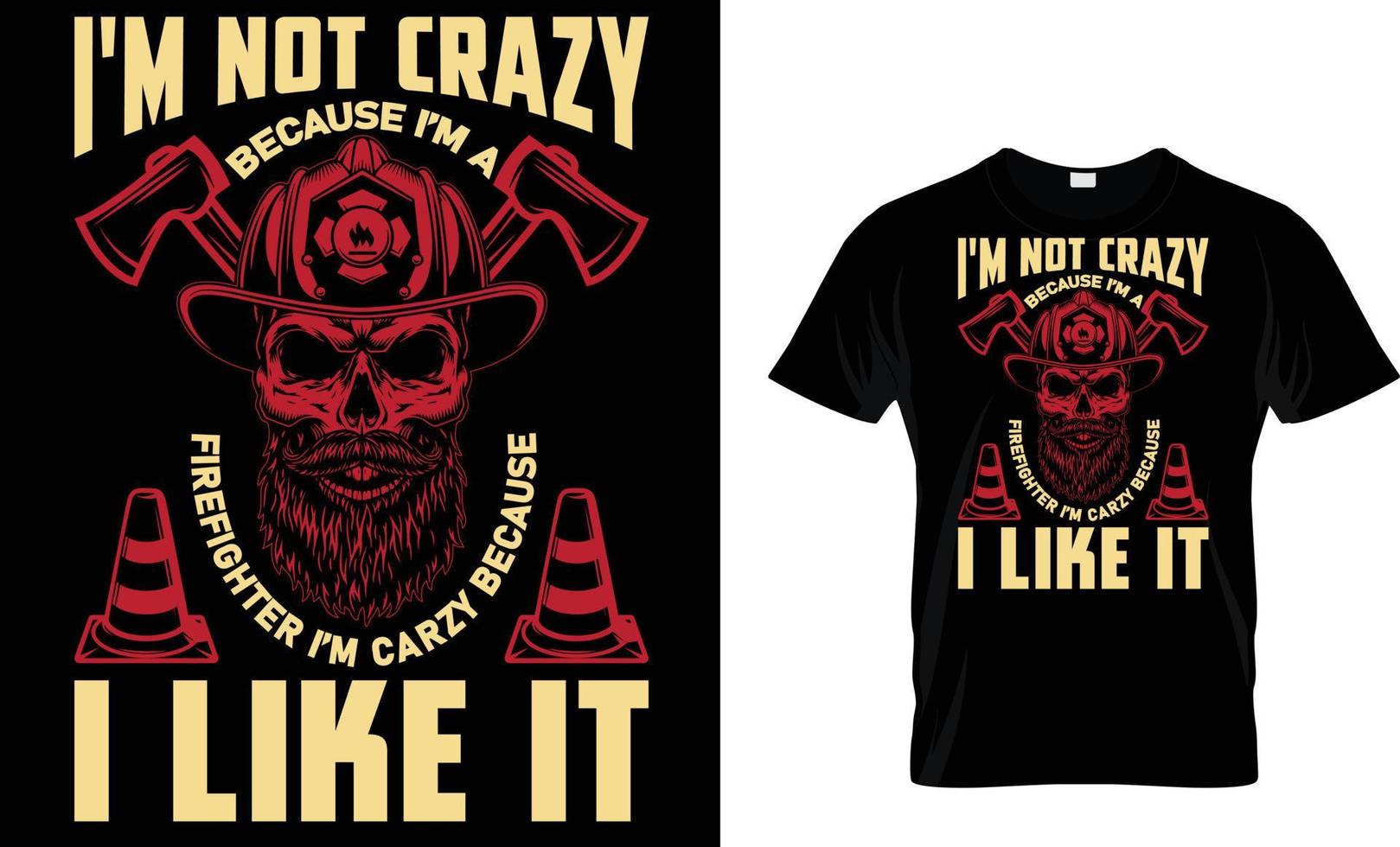 firefighter T-Shirt design vector