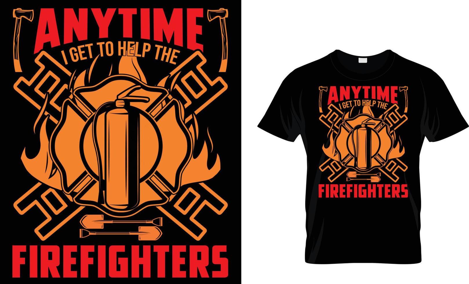 firefighter T-Shirt design vector