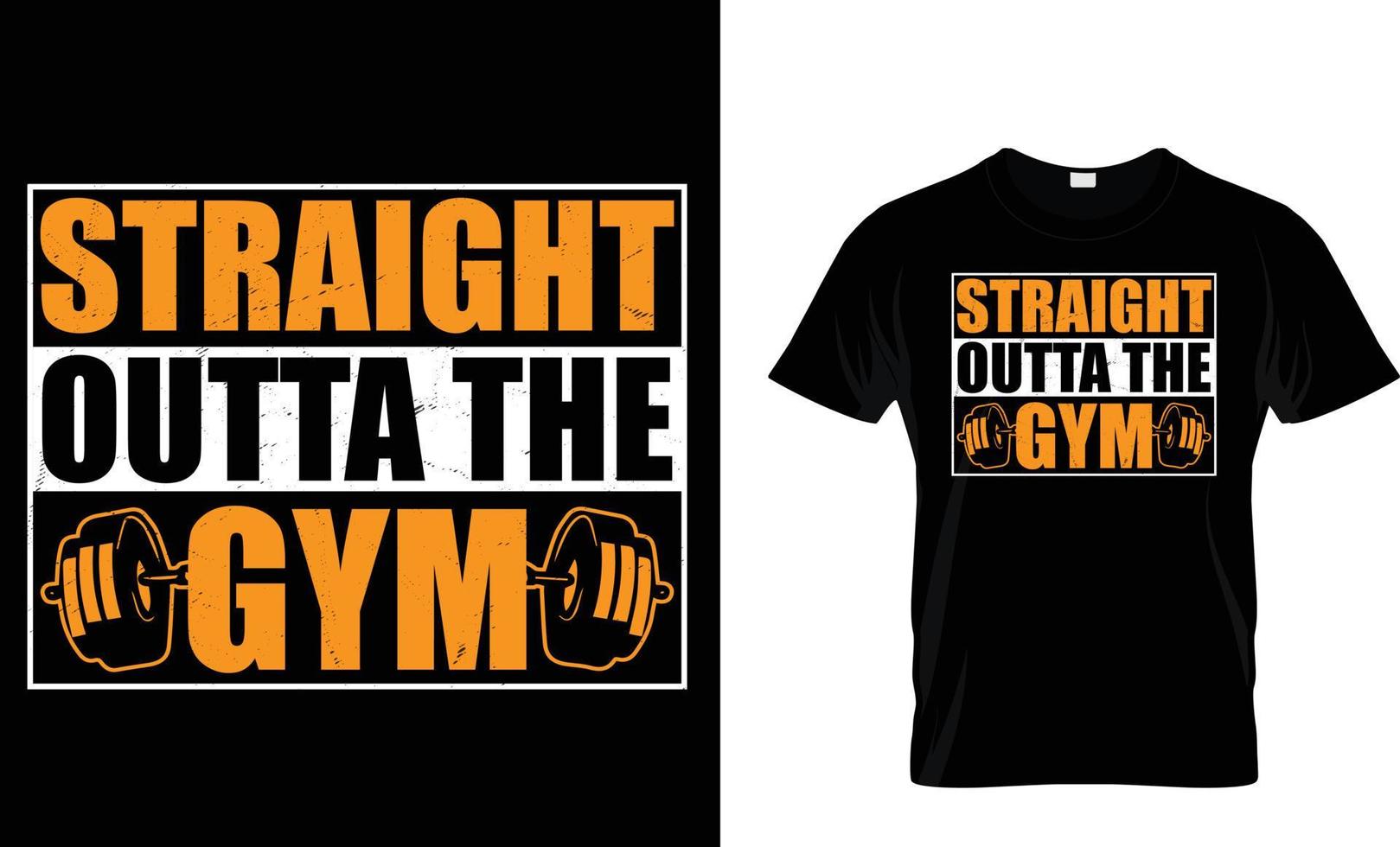 Gym typography T-shirt design vector