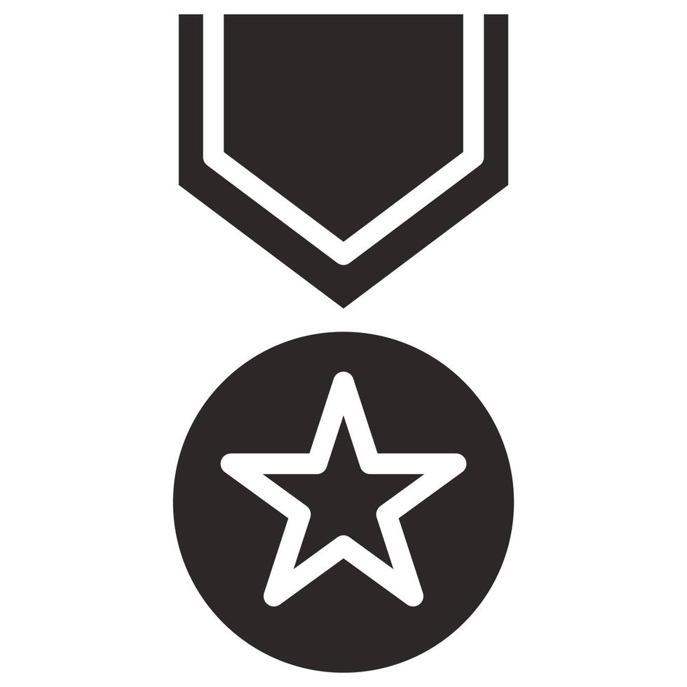 glifo icono para clasificación medalla. vector