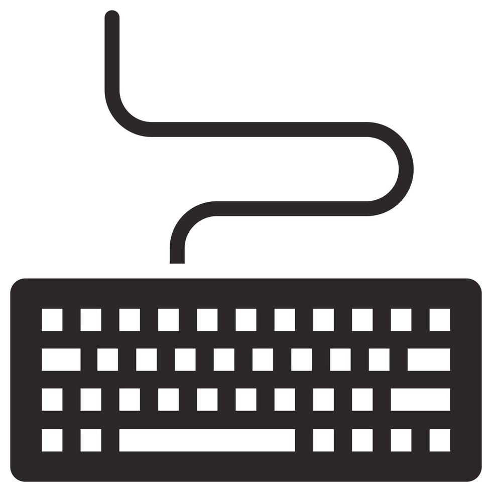 Glyph icon for keyboard vector