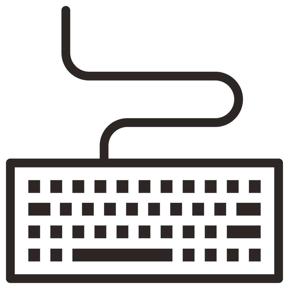 contorno icono para teclado vector