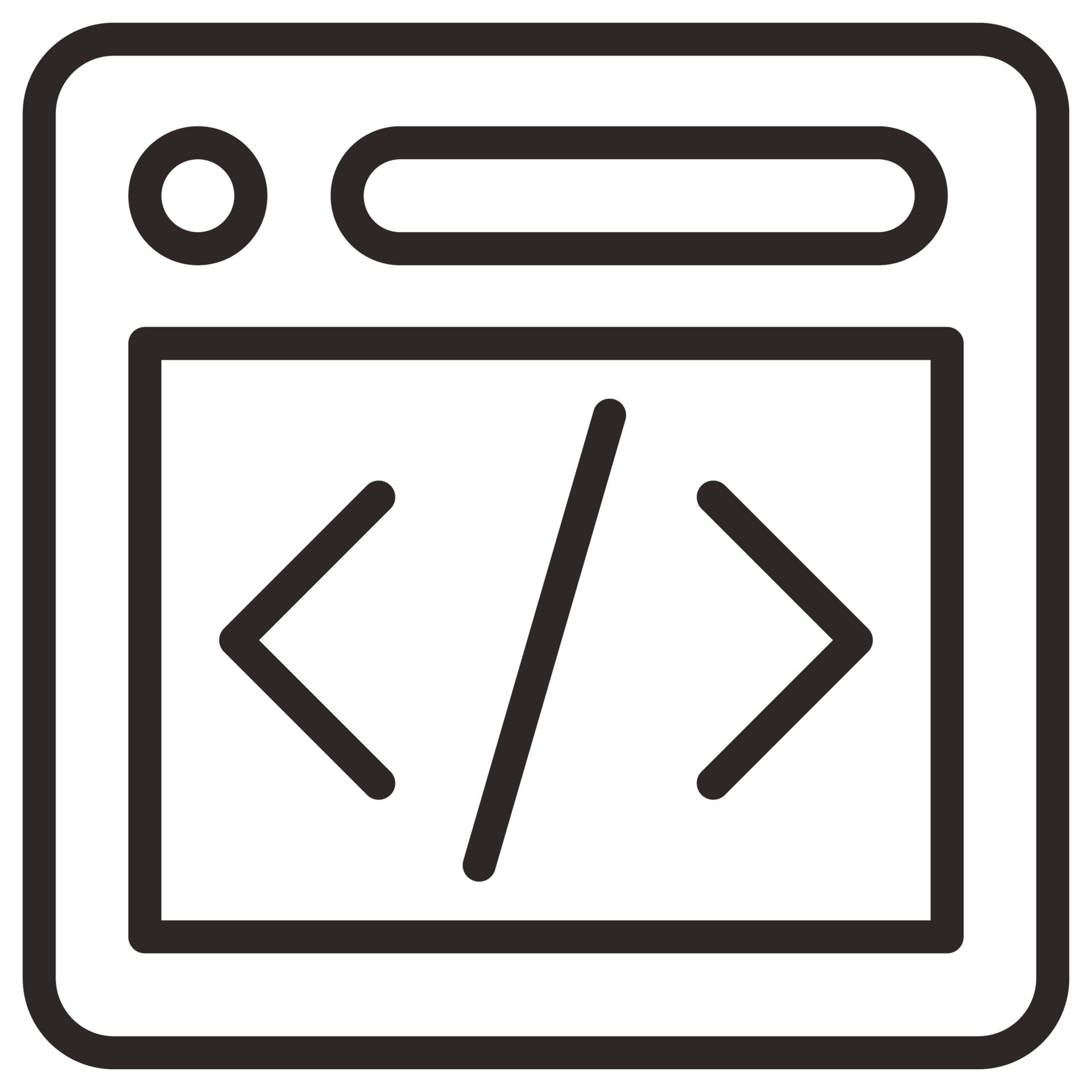 Outline icon for html programming. 22997696 Vector Art at Vecteezy