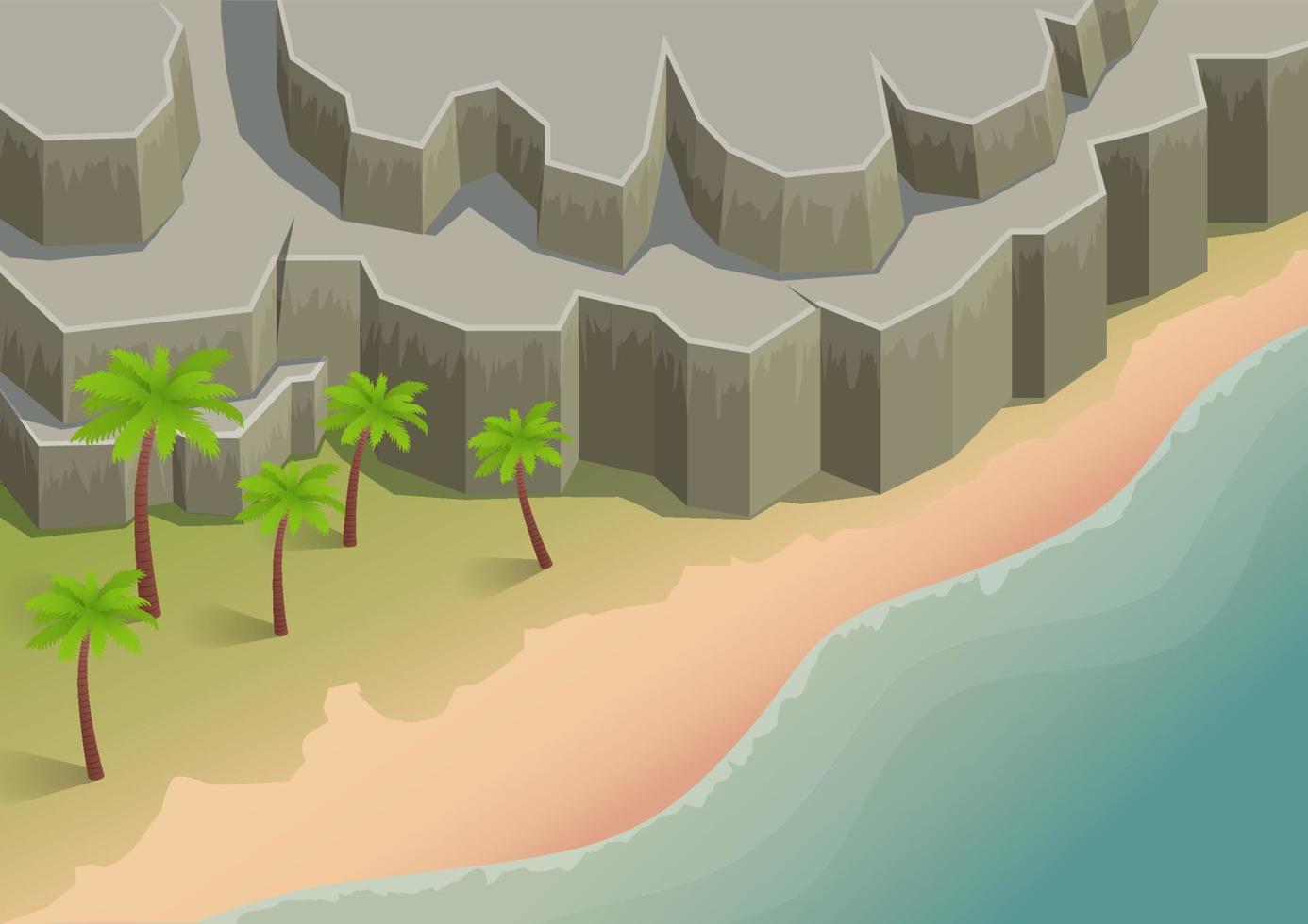 isometric beautiful beach vector