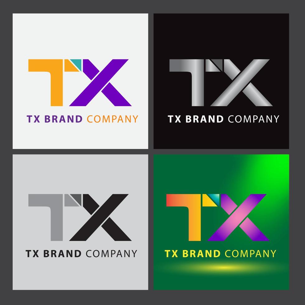 tx letra logo diseño modelo elementos. moderno resumen digital alfabeto letra logo. vector ilustración.