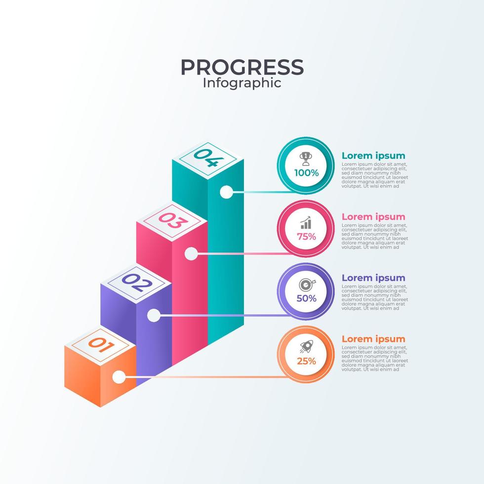 Progress Infographic Element vector