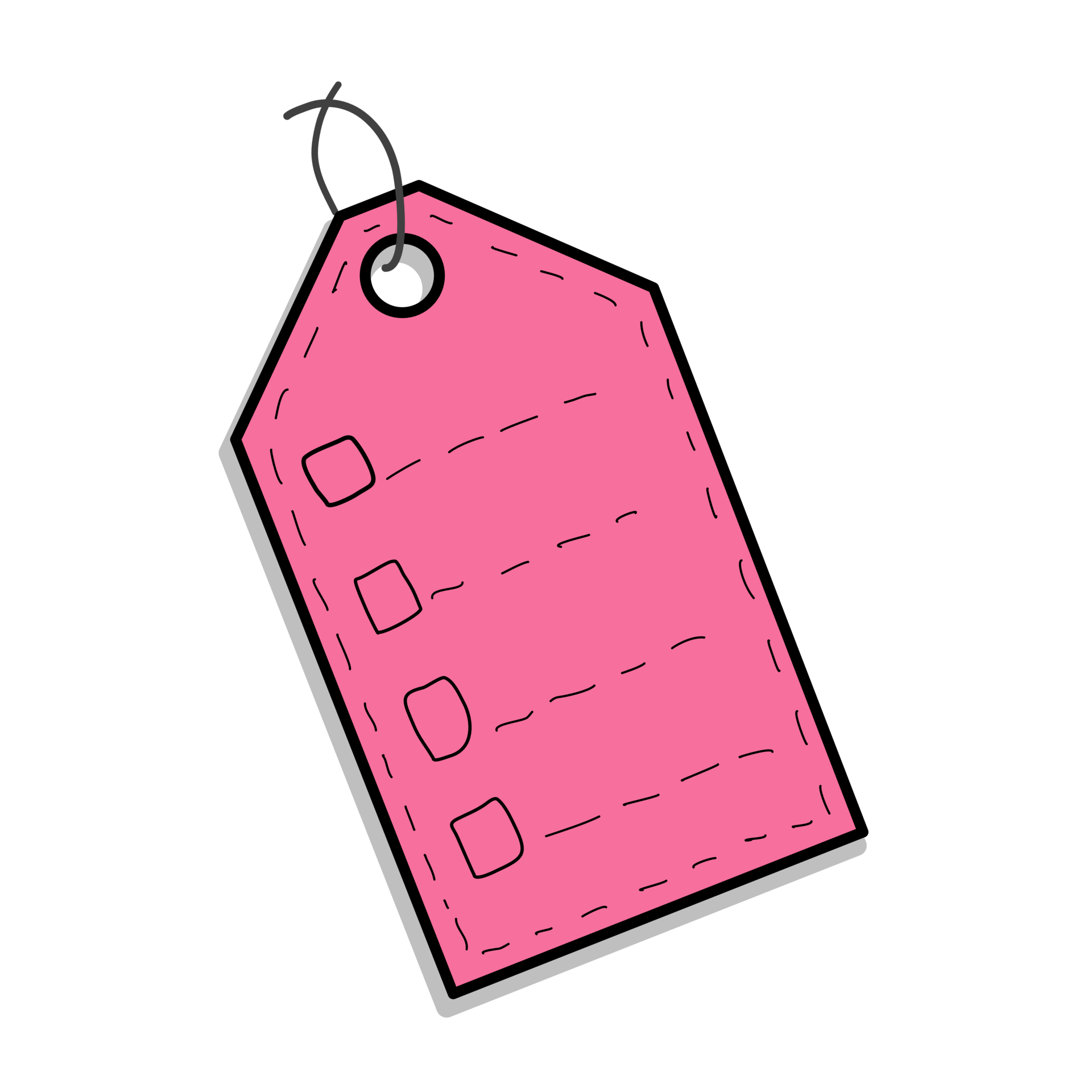 Pink color price tag icon. Tag label icon for websites and apps. Sales
