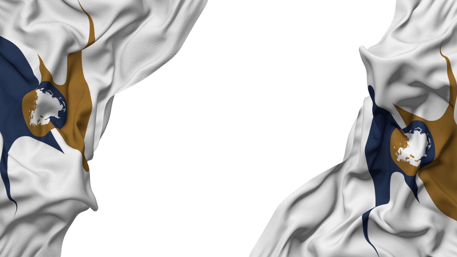 Eurasian Economic Union, EAEU, EEU Flag Cloth Wave Banner in the Corner with Bump and Plain Texture, Isolated, 3D Rendering png