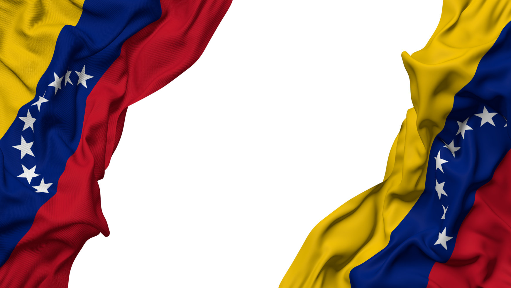 Bolivarian Republic of Venezuela Flag Cloth Wave Banner in the Corner