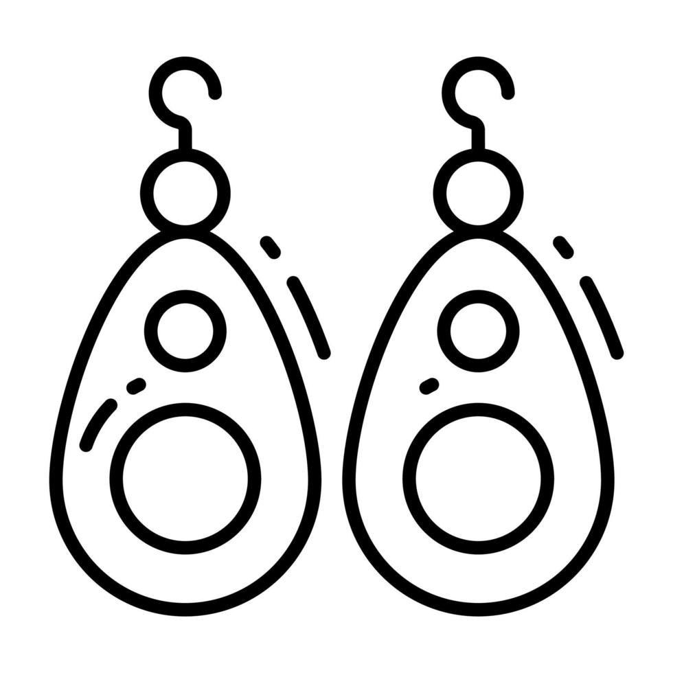 Earrings vector design isolated on white background