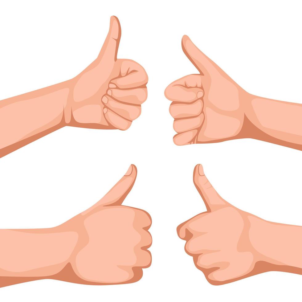 hand making thumbs up gesture, thumbs up promotion something vector