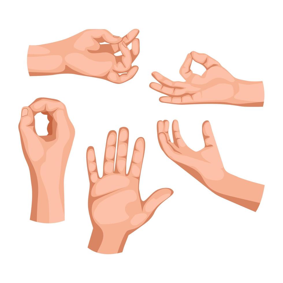 hand gesture symbol set vector