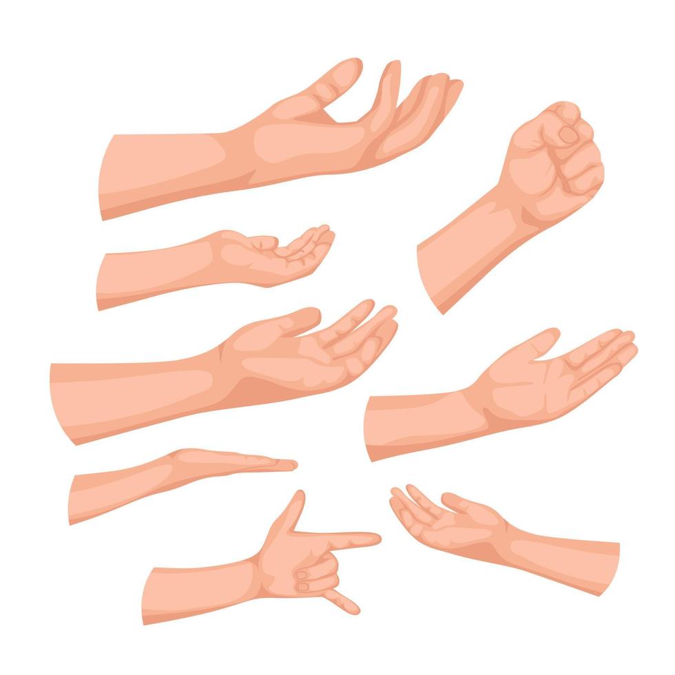 hand gesture symbol set vector