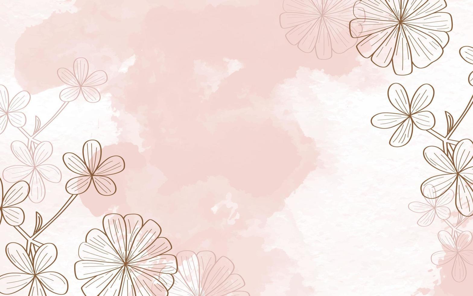 vector hand drawn floral background