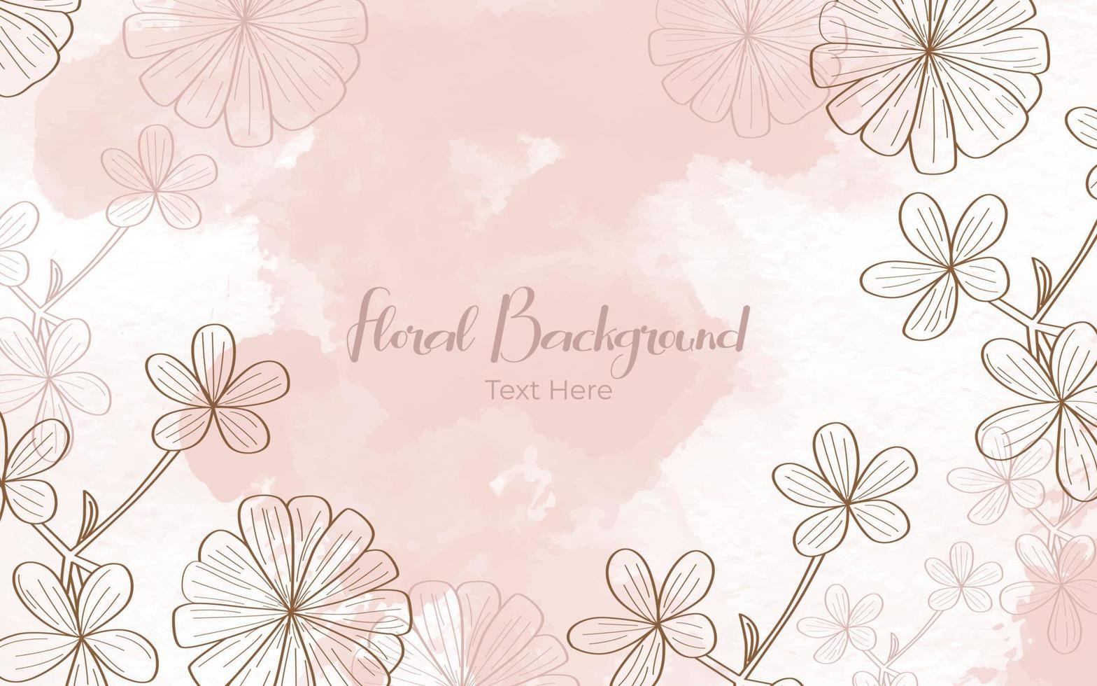 vector hand drawn floral background