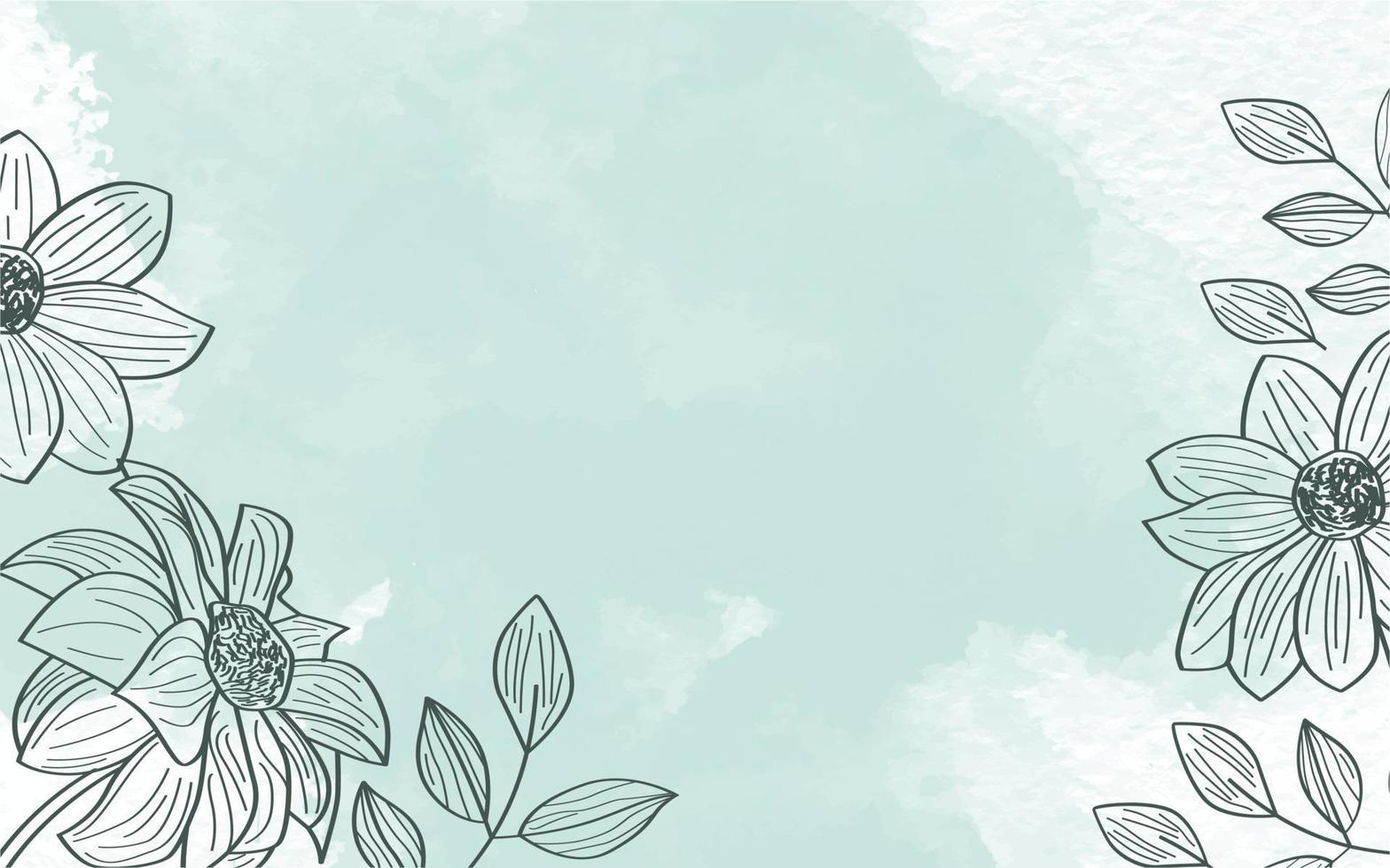 vector hand drawn floral background