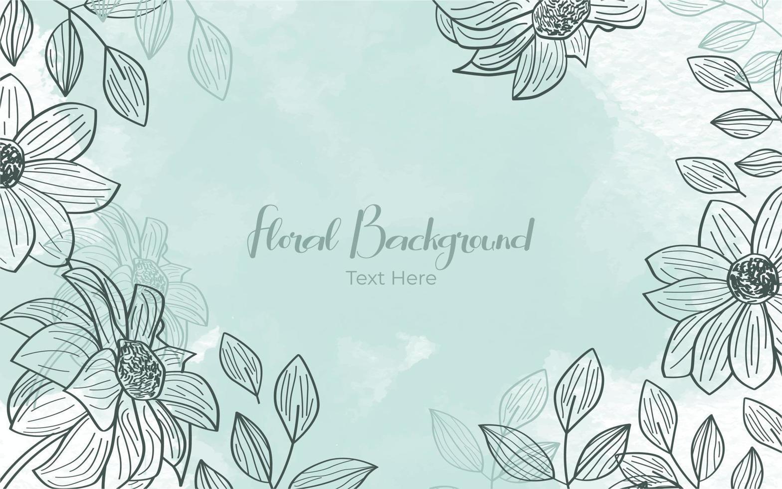 vector hand drawn floral background