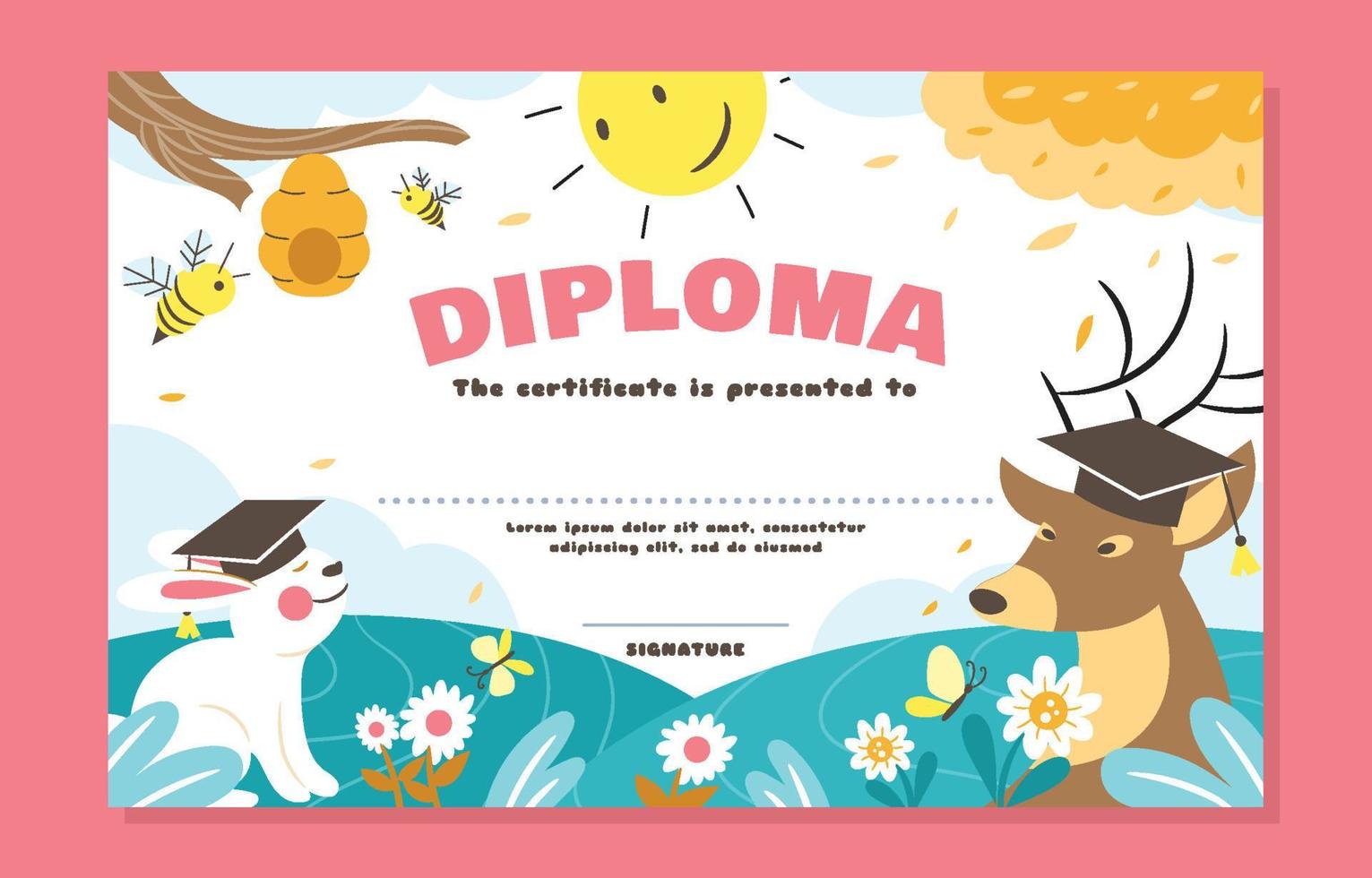 Education Certificate Template vector