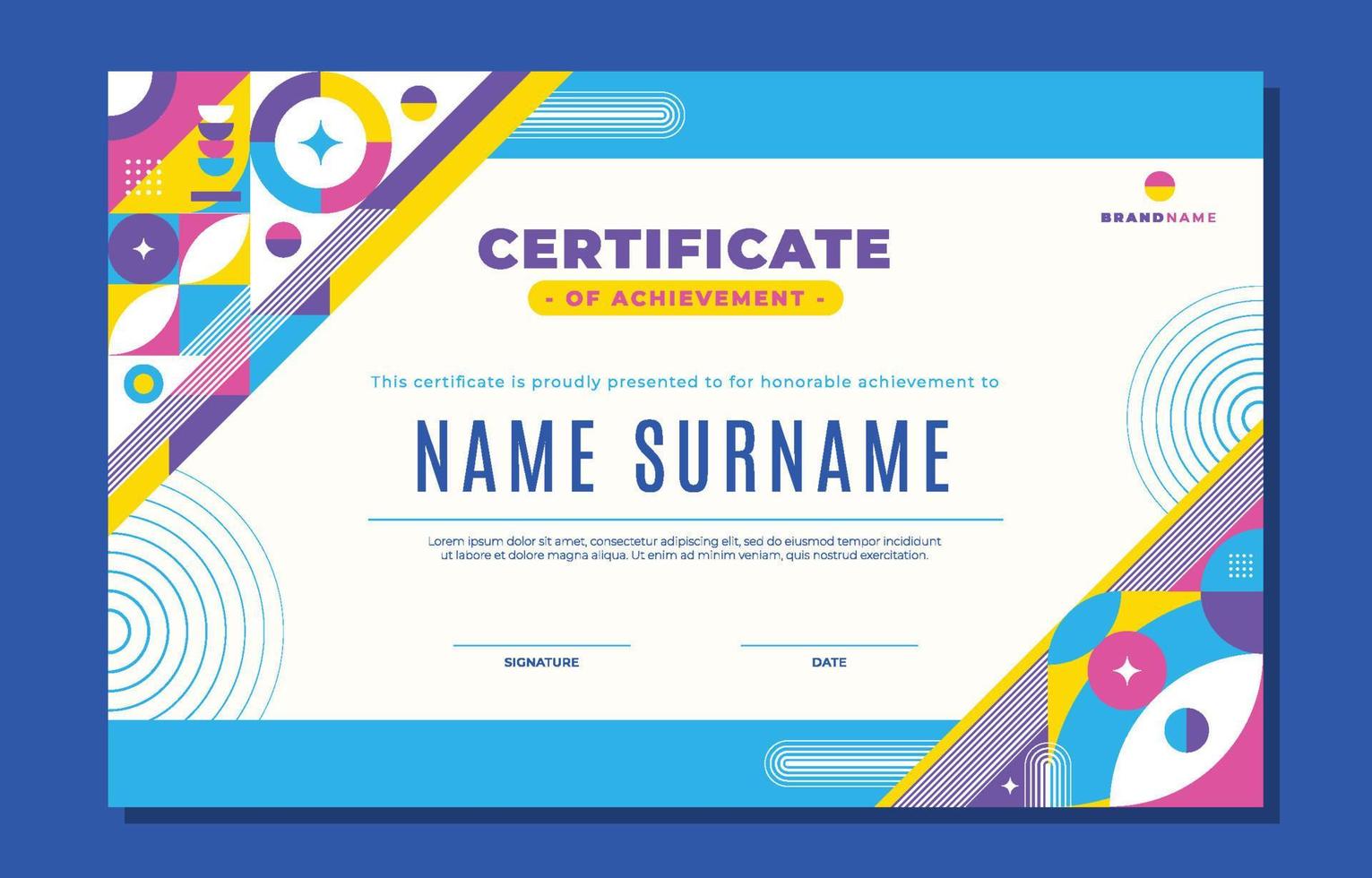 Creative Certificate Template vector