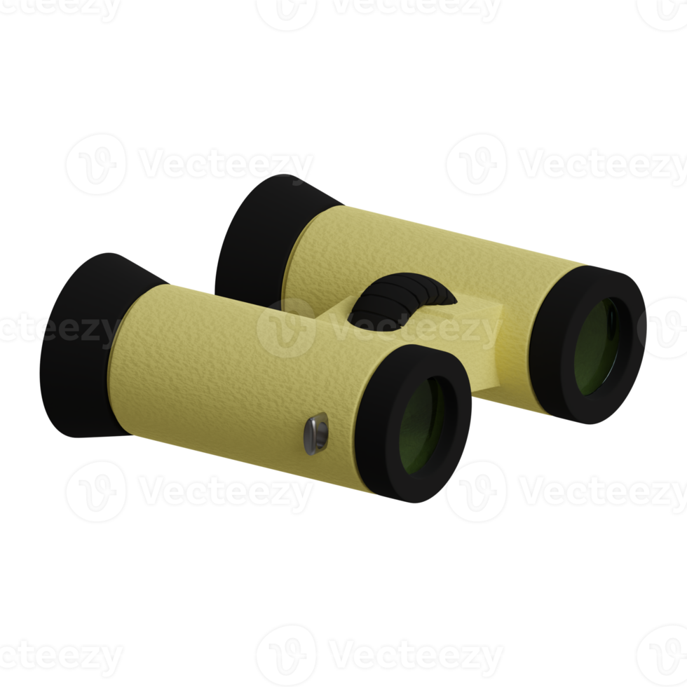 3d rendered yellow binoculars perfect for design project png